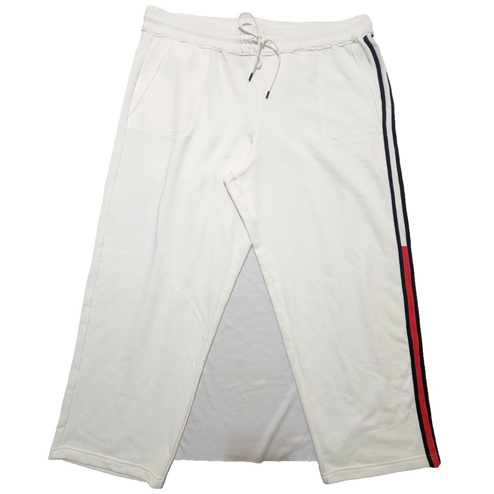 Tommy Hilfiger Women's Wide Leg Drawstring Pants White Size 2XL‎